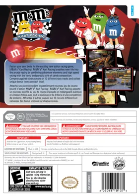 M&M's Kart Racing box cover back